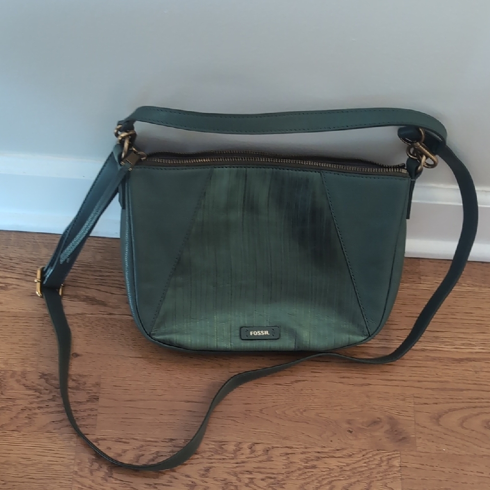 Fossil Teal Crossbody Bag